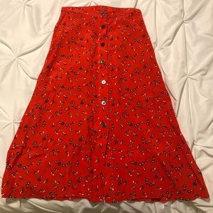 (GAP) Beautiful Bright Red Long Skirt